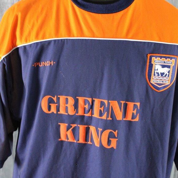 Ipswich Town FC Jersey (VTG) - 1998 Home Jersey by Punch - Men's 2XL - Picture 2 of 9